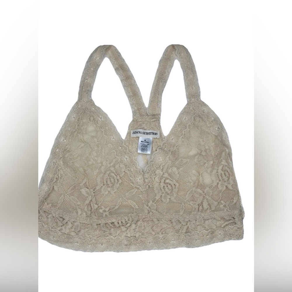 Zenana Outfitters Womens Size M Lace Bralette Bra Unpadded